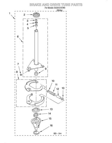 Brake and drive tube