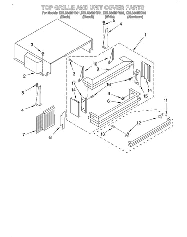 Top grille and unit cover