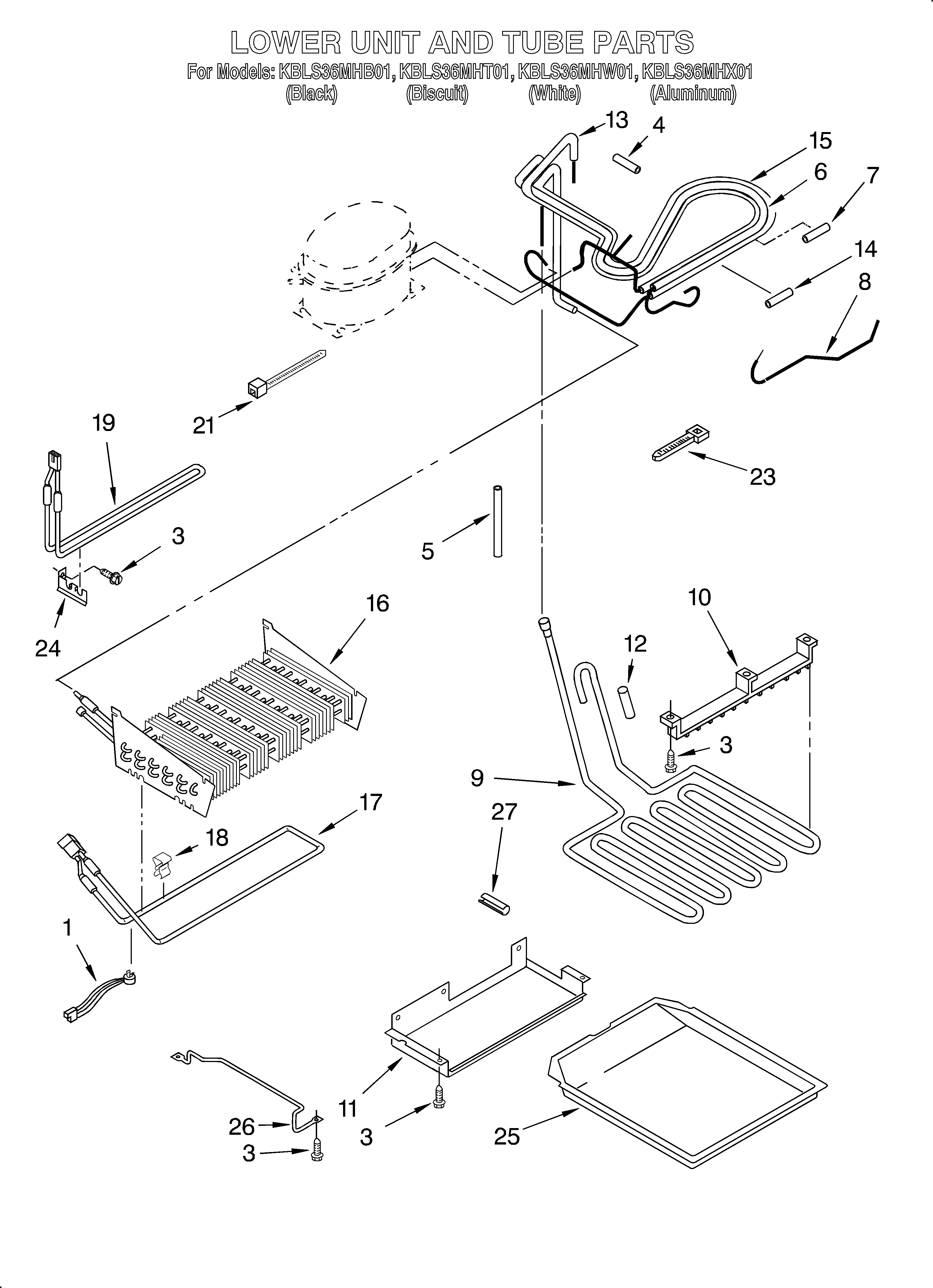 Lower unit and tube