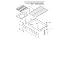 Roper FES330KW0 drawer and broiler diagram