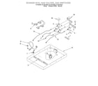 Whirlpool GLT3014GB2 burner box, gas valves, switches diagram