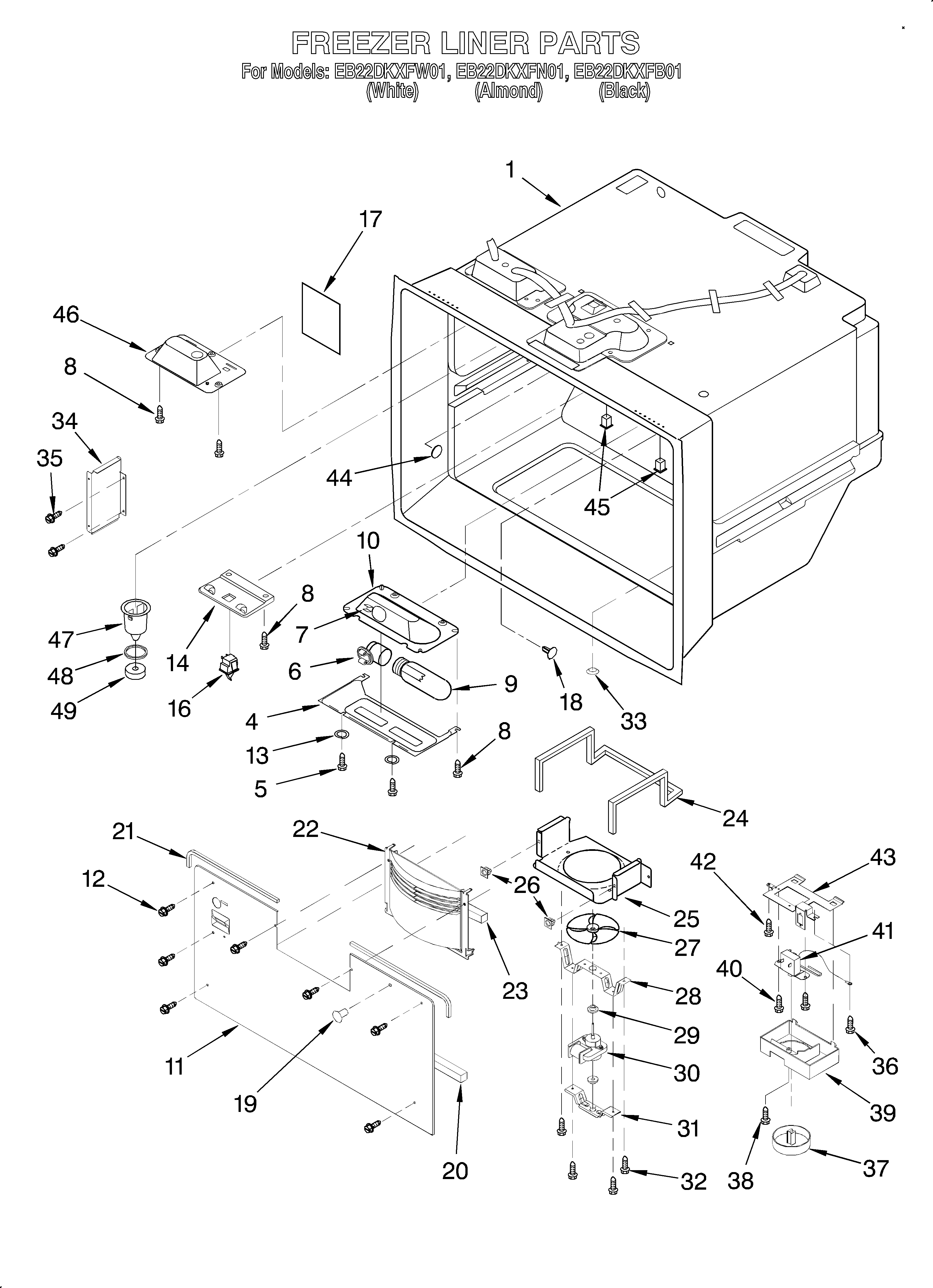 Freezer liner