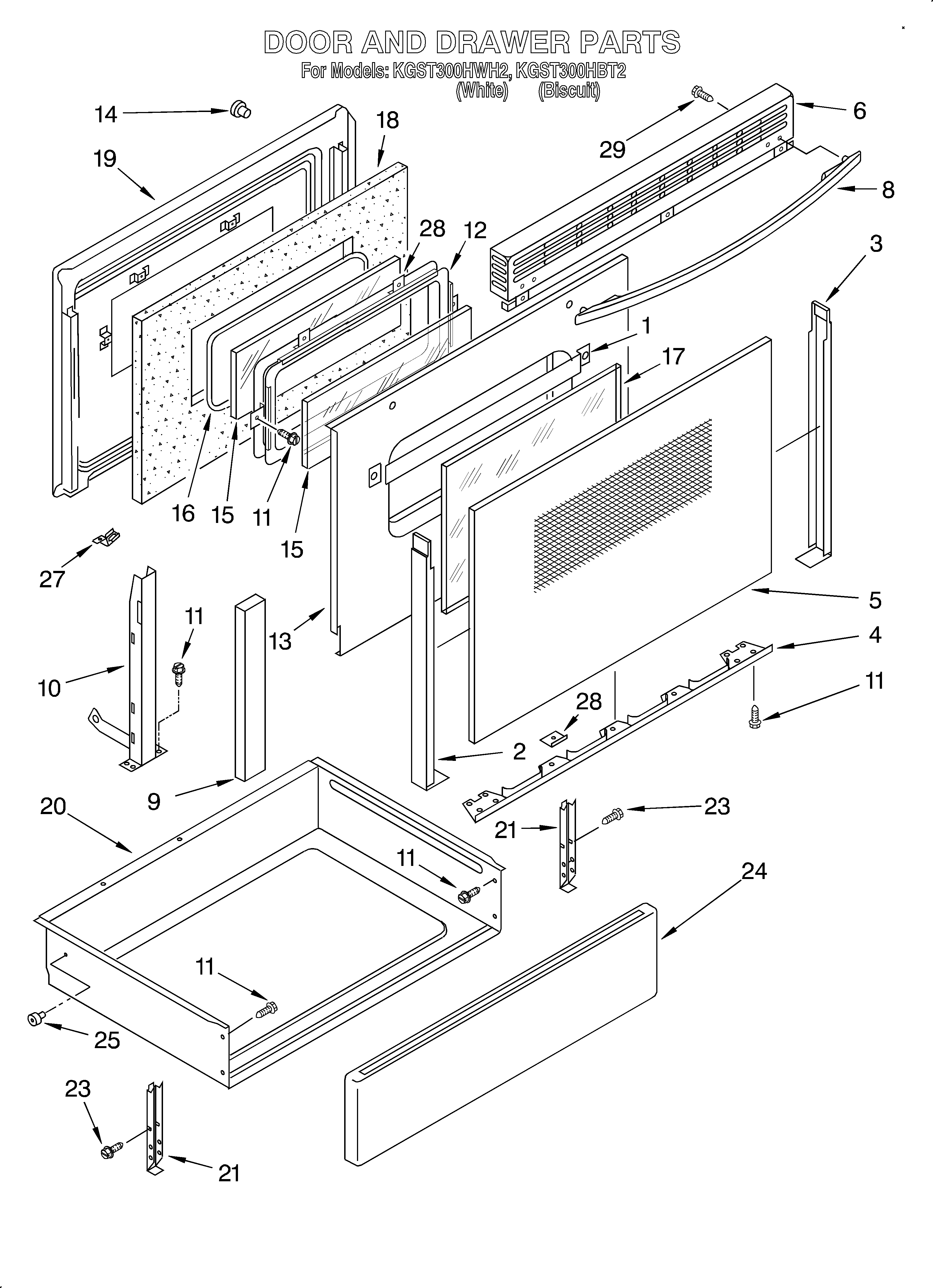 Door and drawer