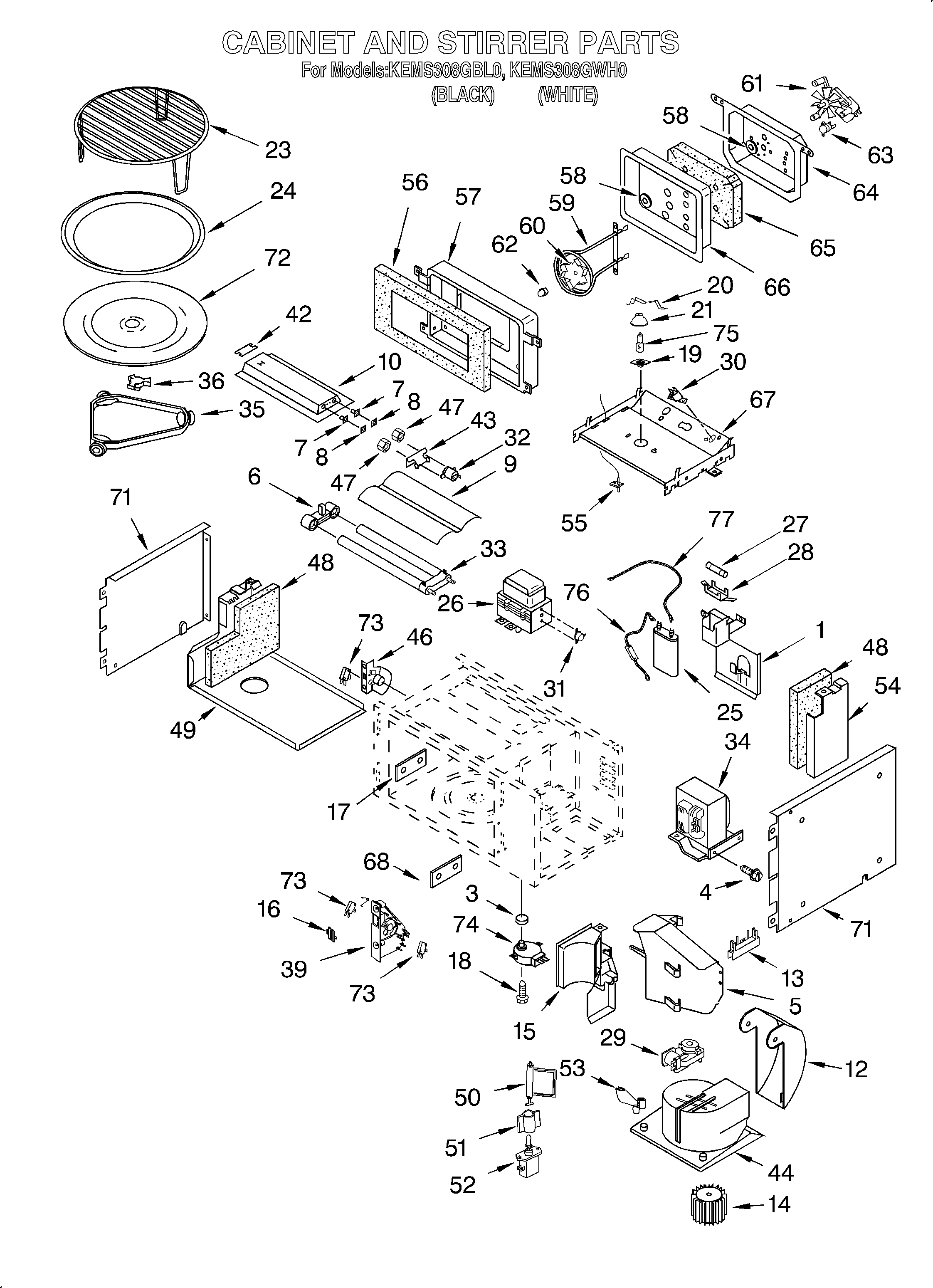 Cabinet and stirrer