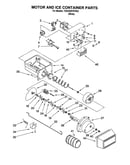 Motor and ice container