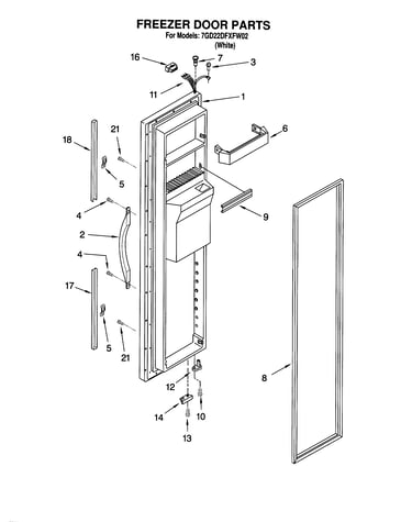 Freezer door