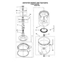 Whirlpool GSW9545JQ0 agitator, basket and tub diagram