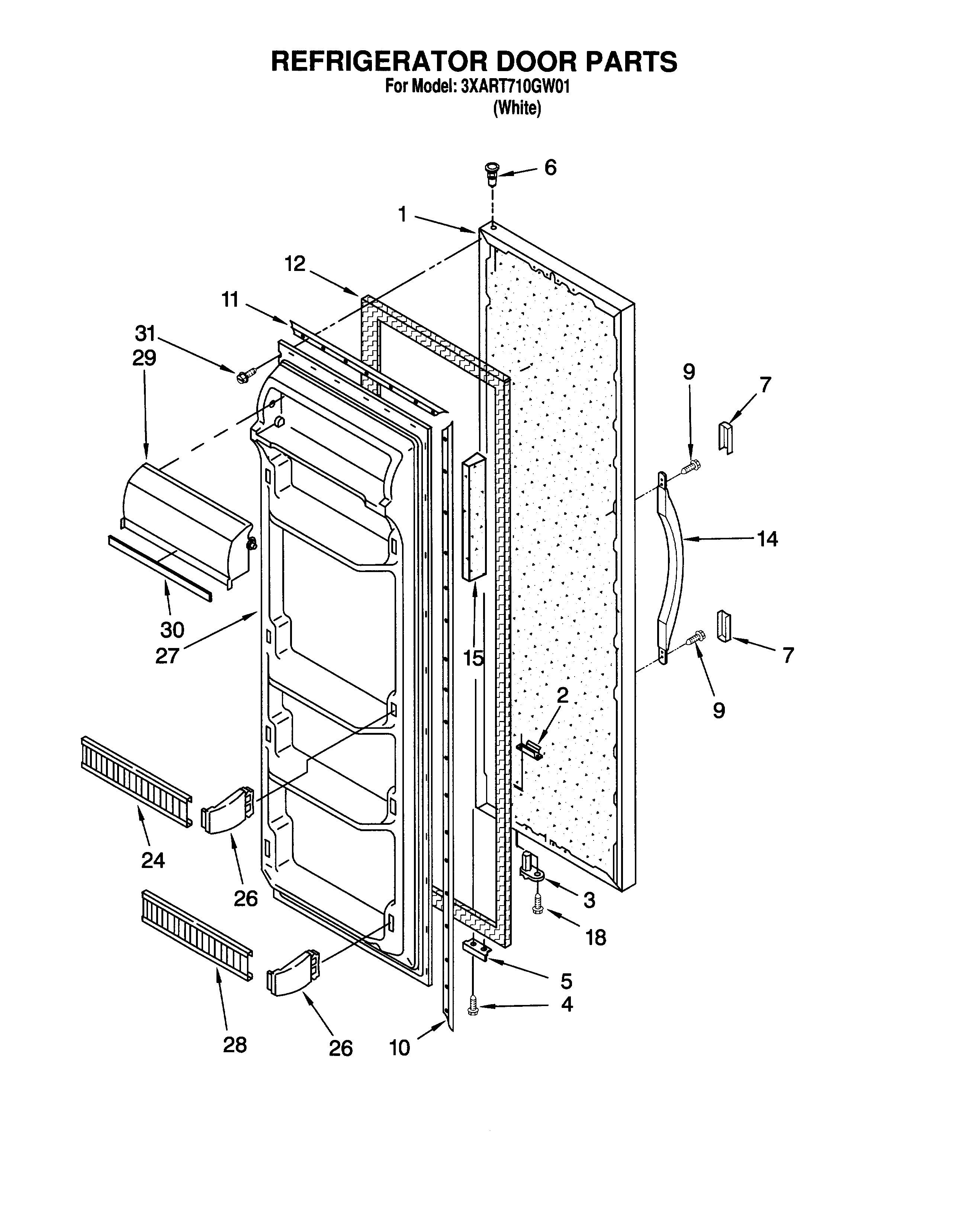 Refrigerator door