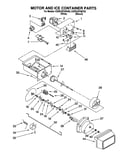 Motor and ice container