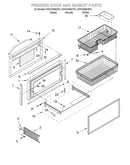 Freezer door and basket