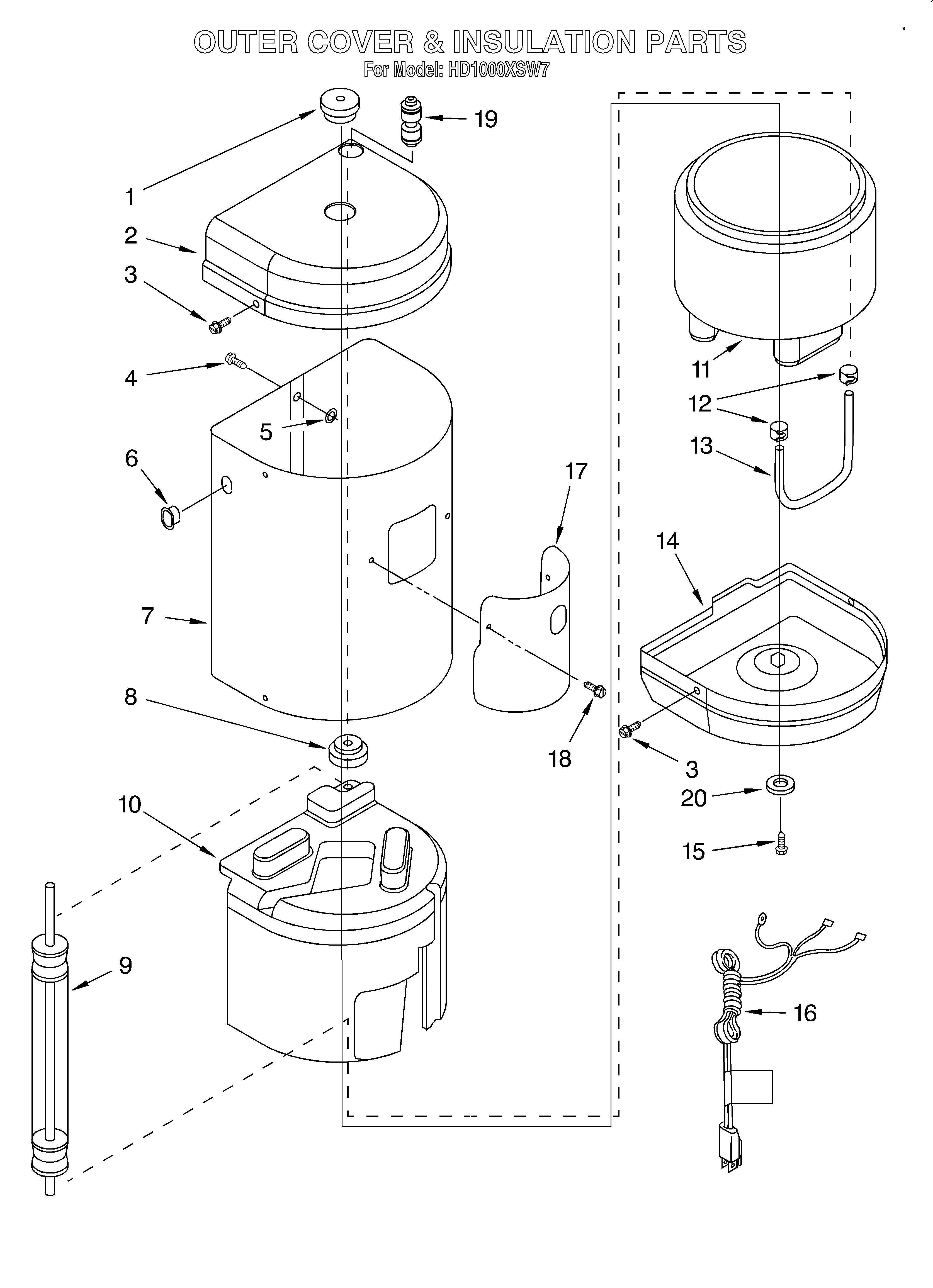 Outer cover and insulation/literature