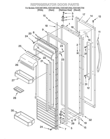 Refrigerator door