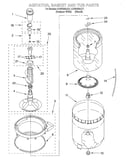 Agitator, basket and tub