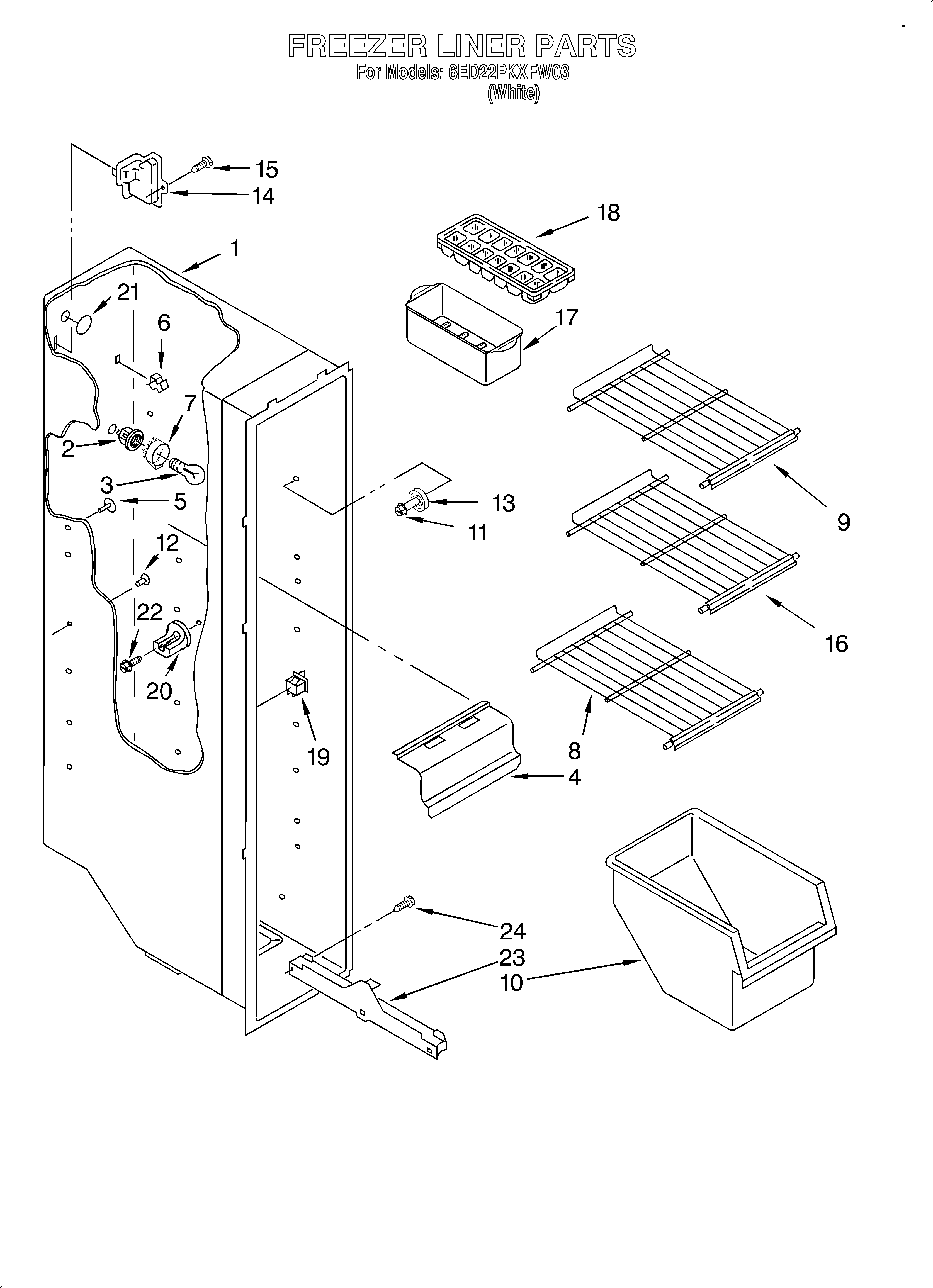 Freezer liner