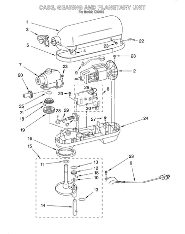 Case, gearing and planetary unit
