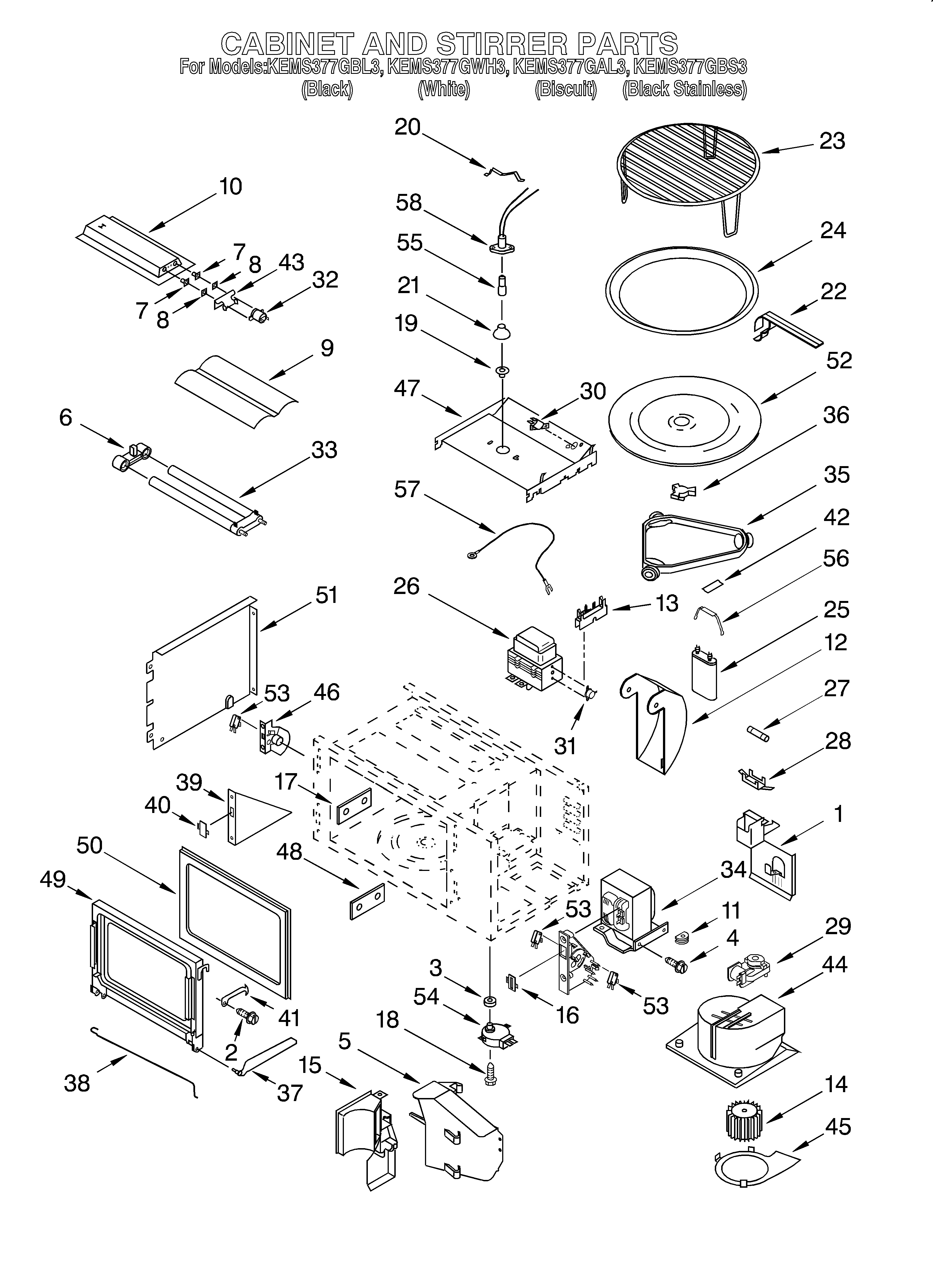 Cabinet and stirrer