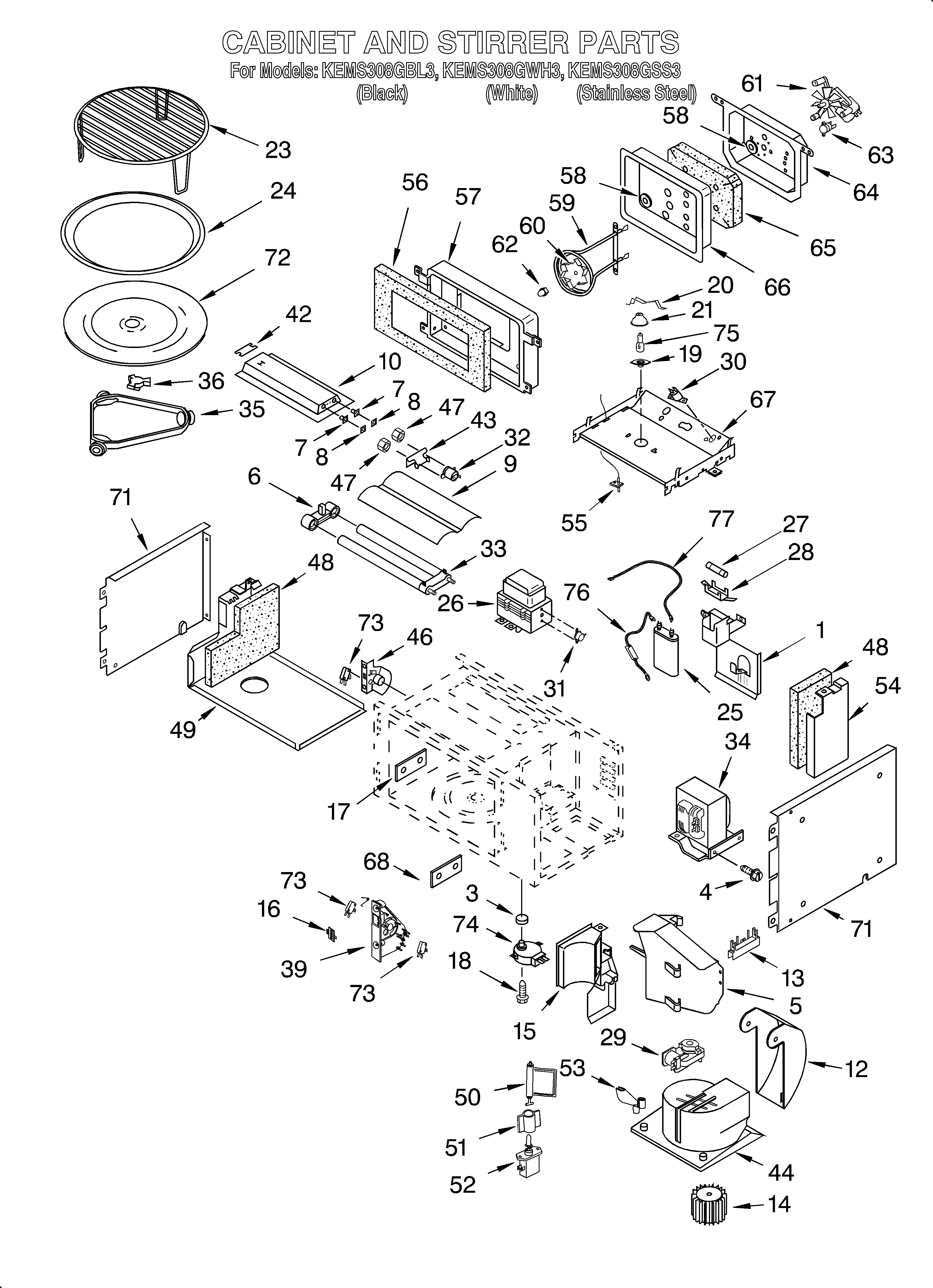 Cabinet and stirrer