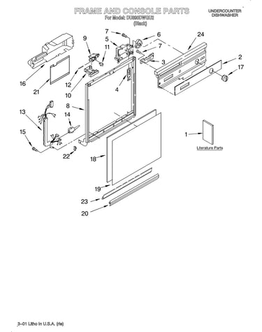 Frame and console/literature