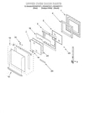 Upper oven door