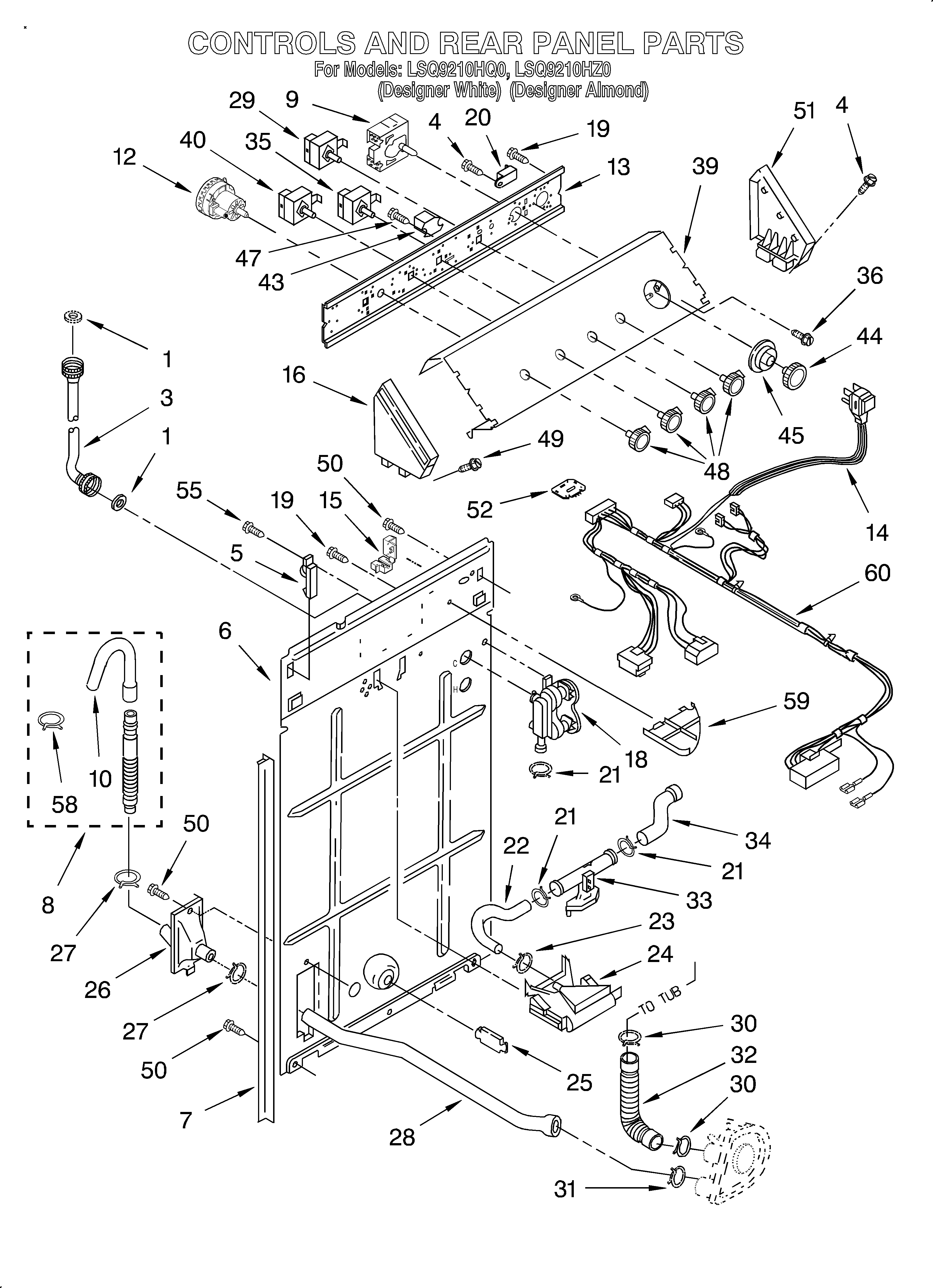 Control and rear panel