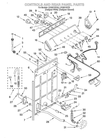 Control and rear panel
