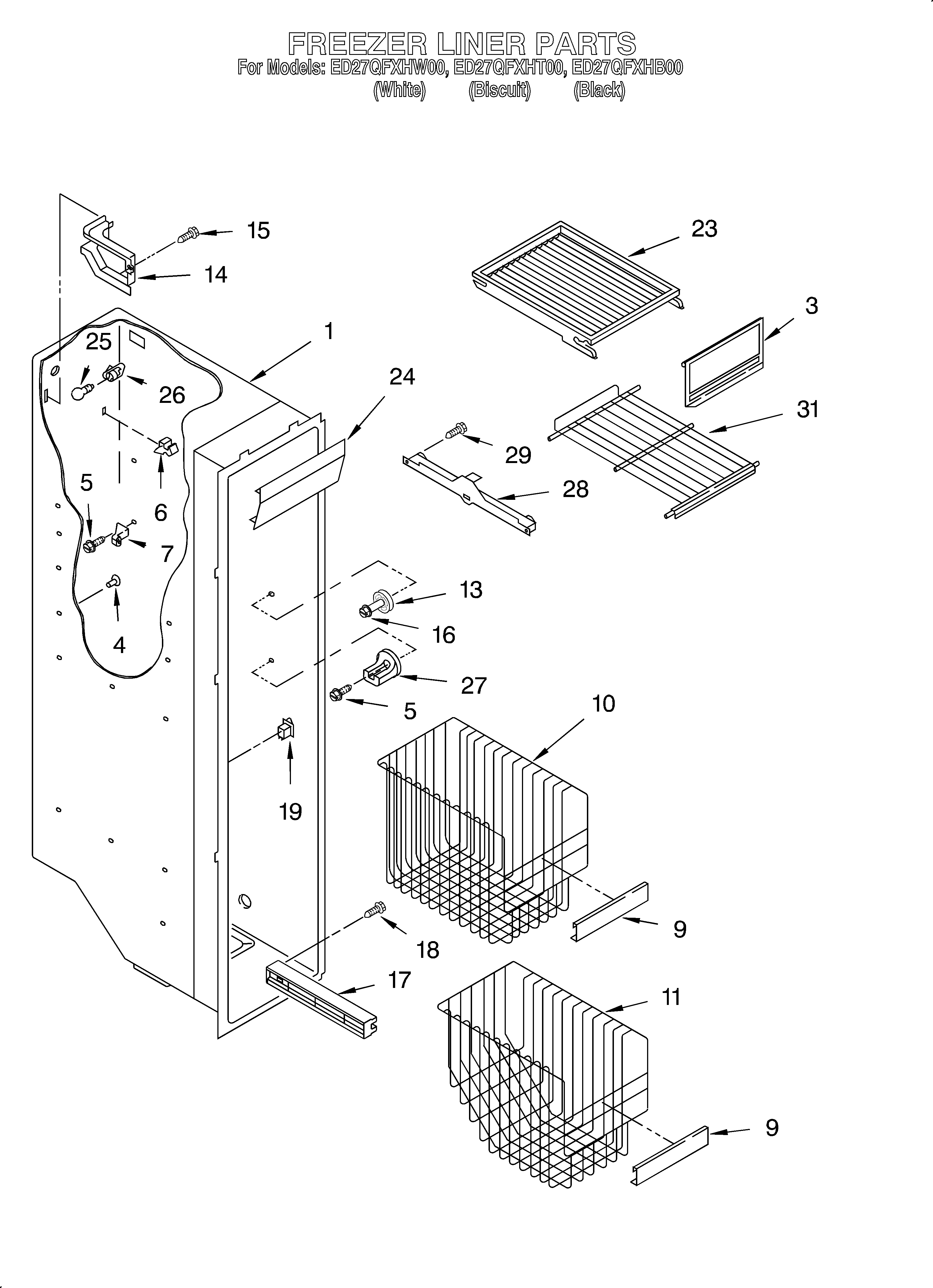 Freezer liner