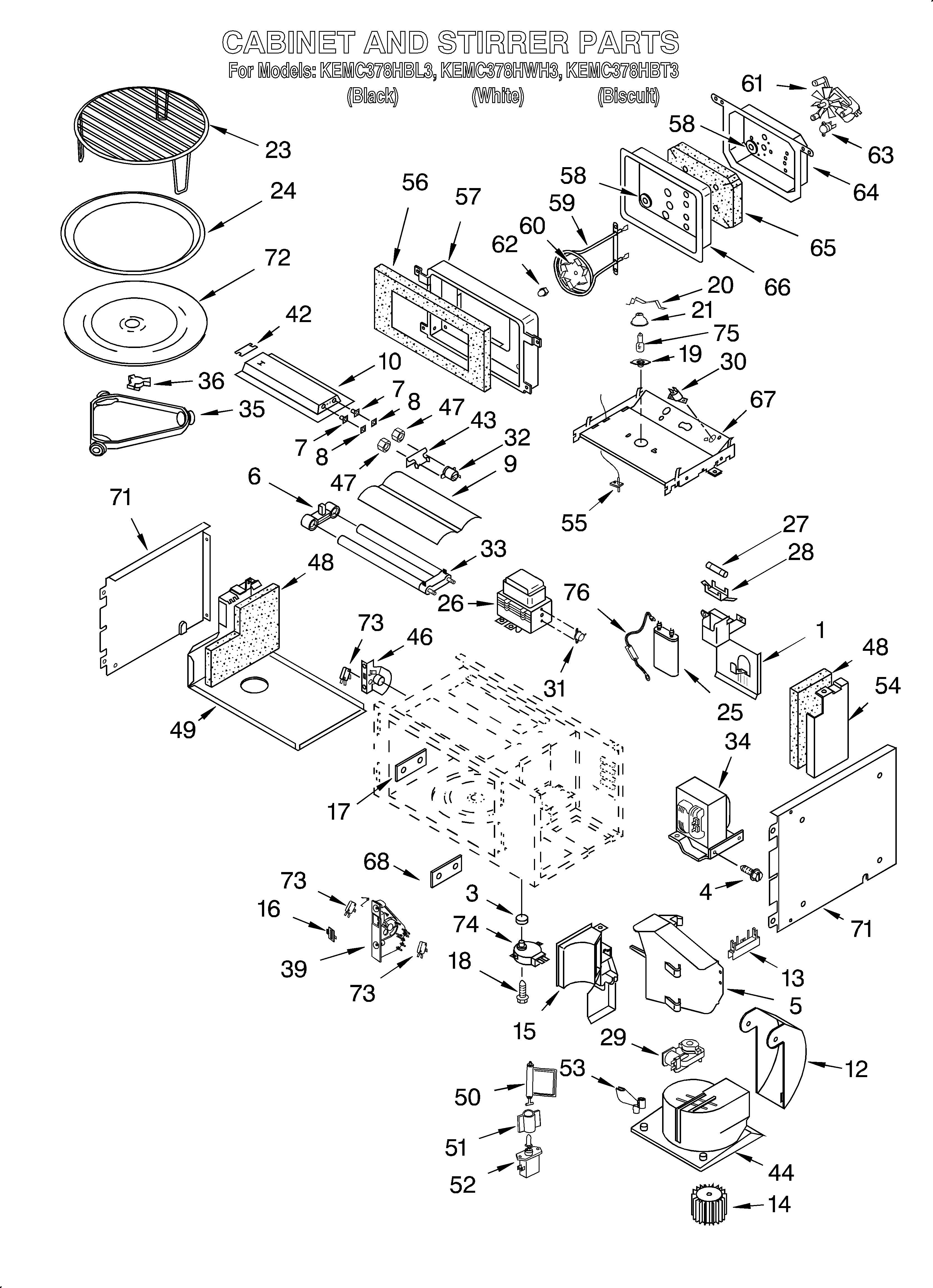Cabinet and stirrer