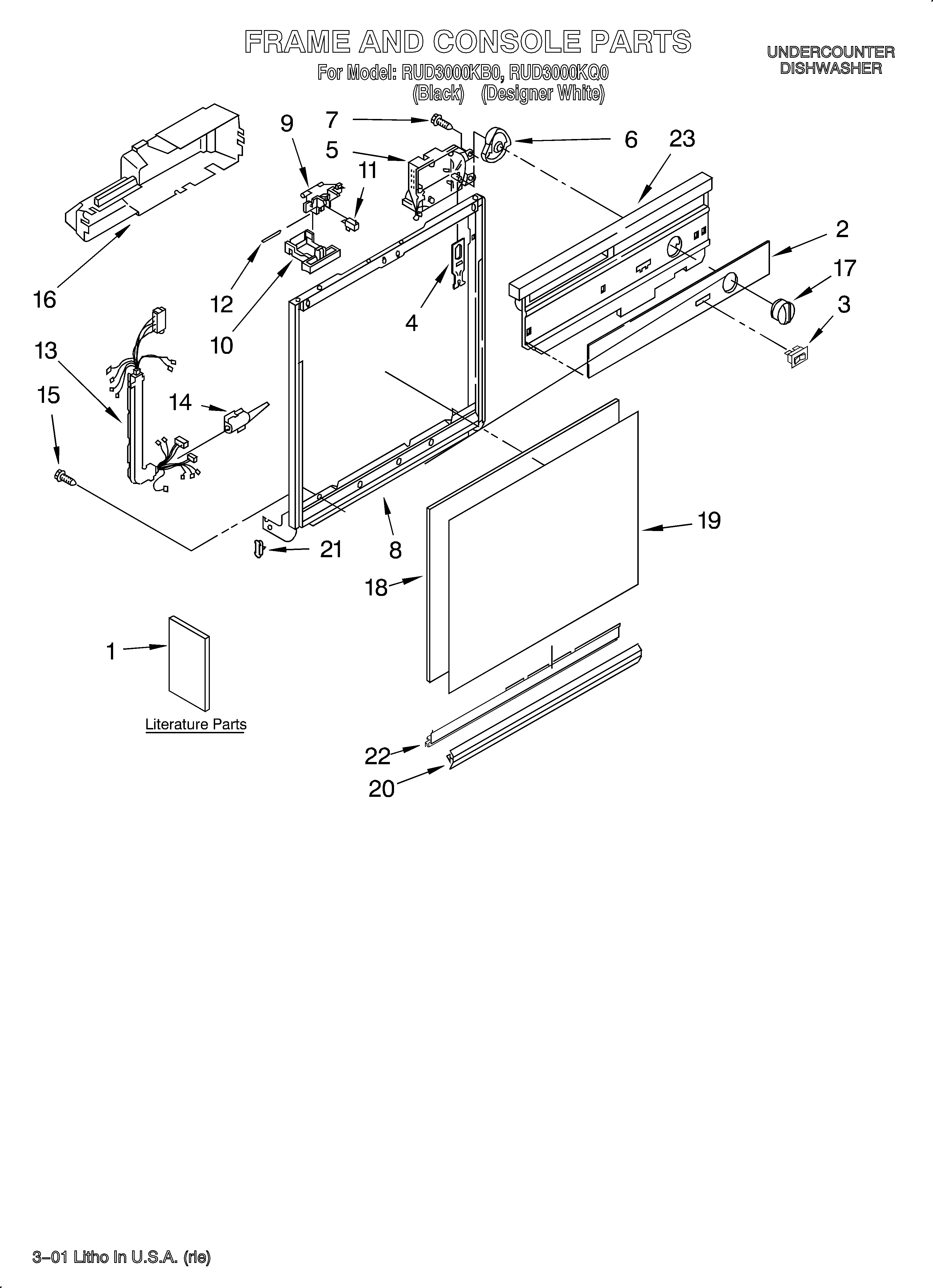 Frame and console/literature