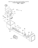 Motor and ice container