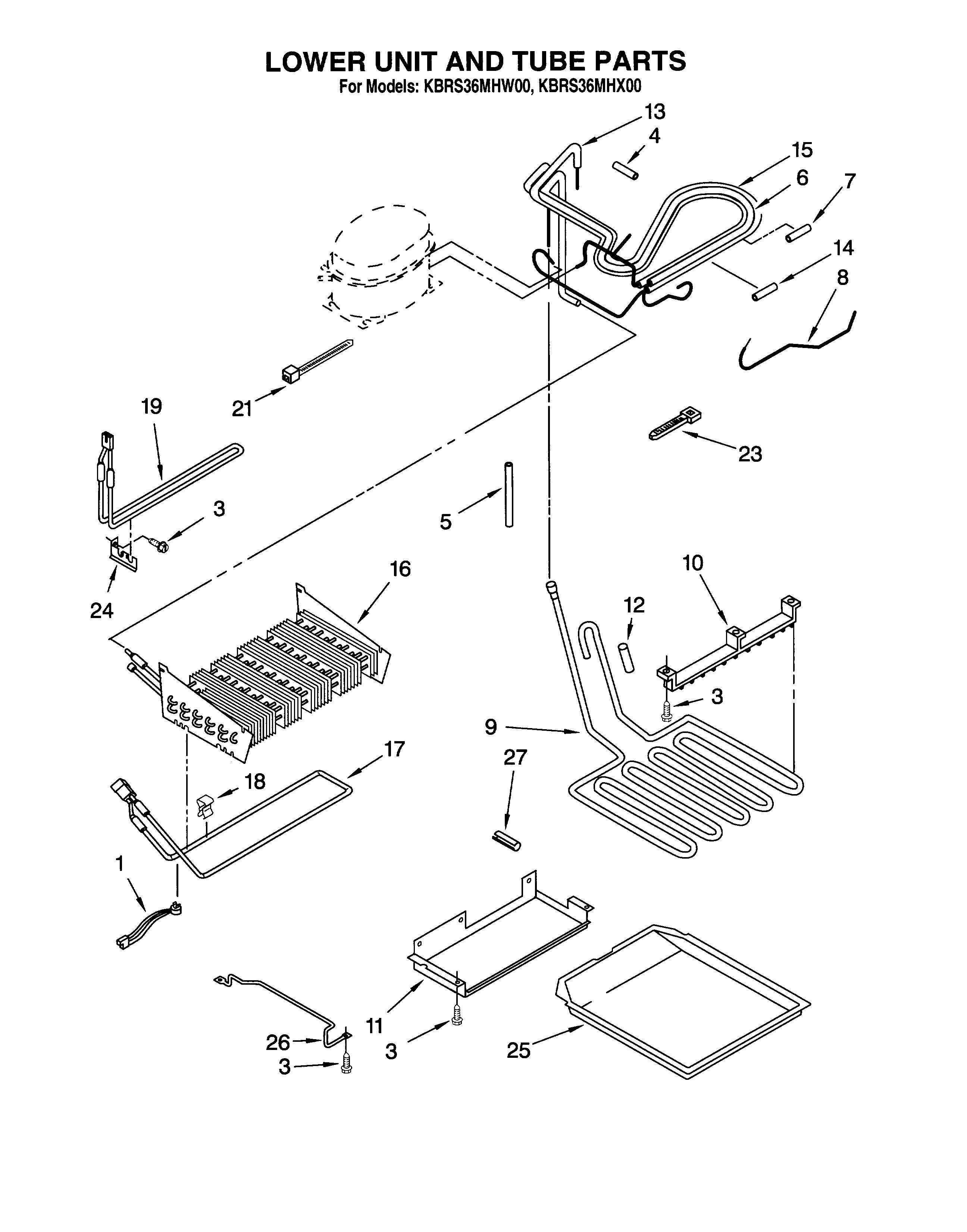 LOWER UNIT AND TUBE