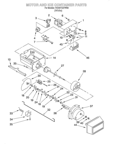 Motor and ice container