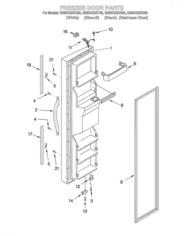 Freezer door