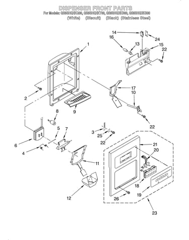 Dispenser front