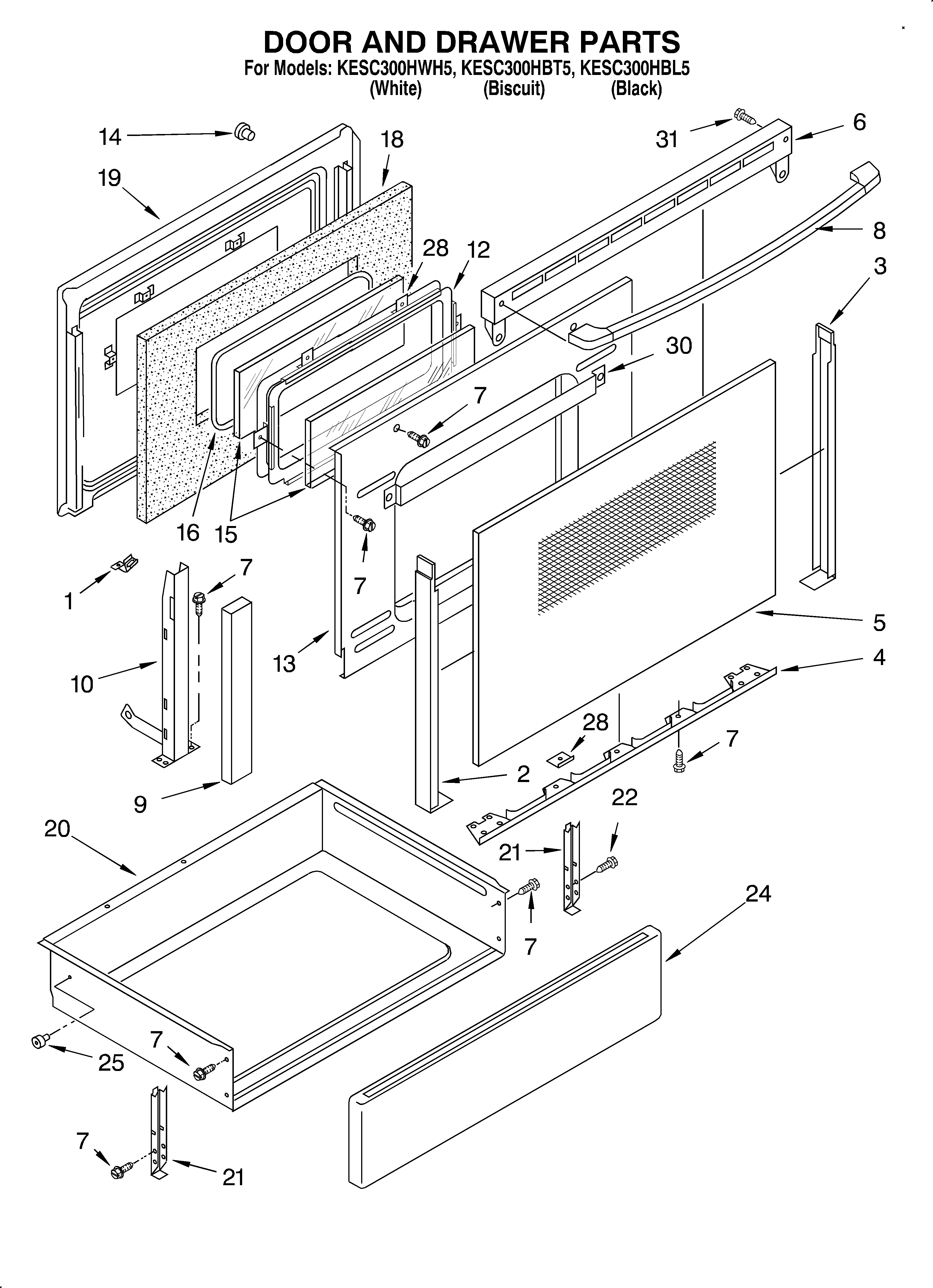 Door and drawer