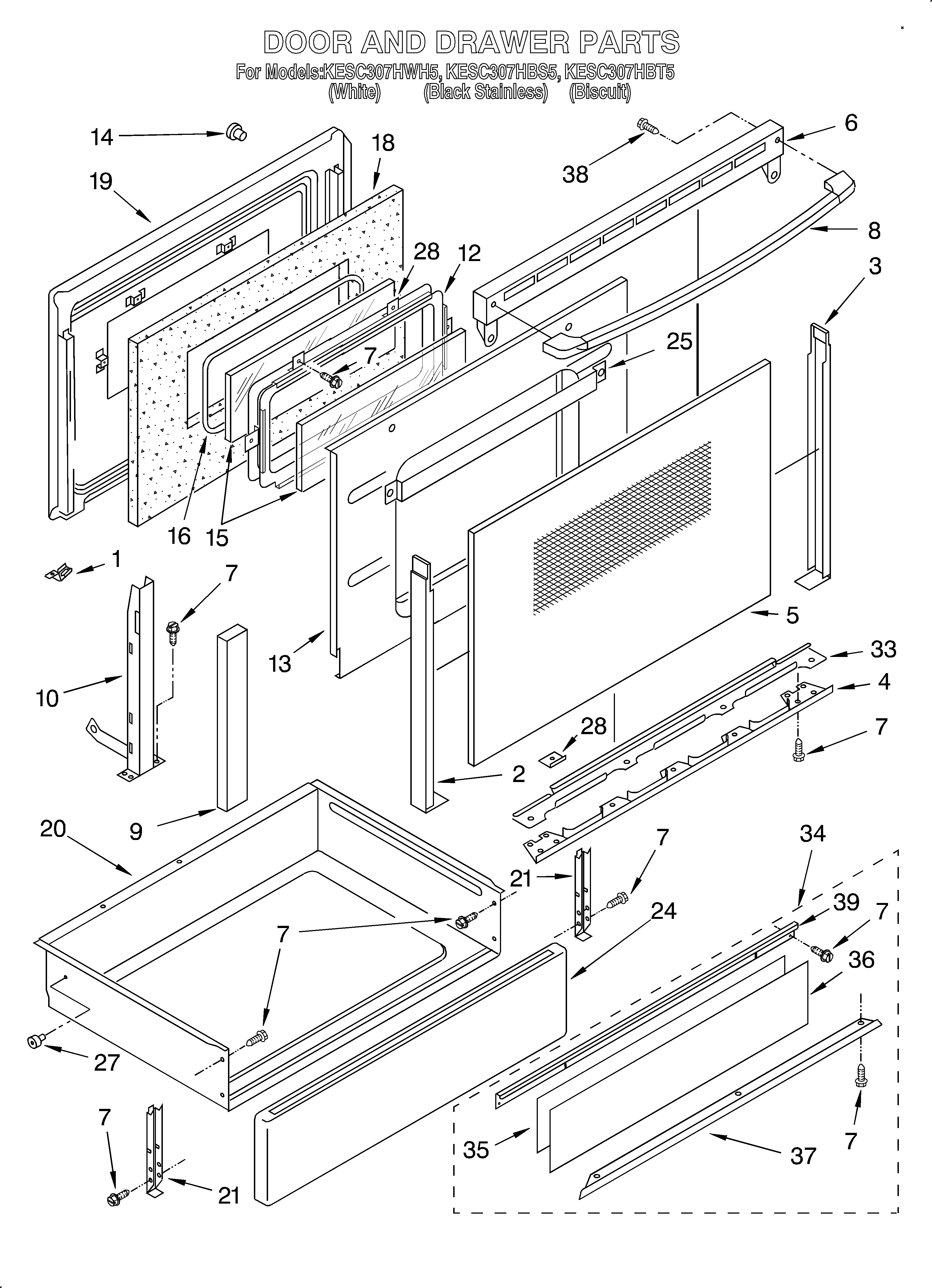 Door and drawer