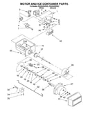 Motor and ice container