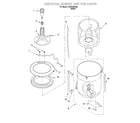 Crosley CAWC529JQ0 agitator, basket and tub diagram