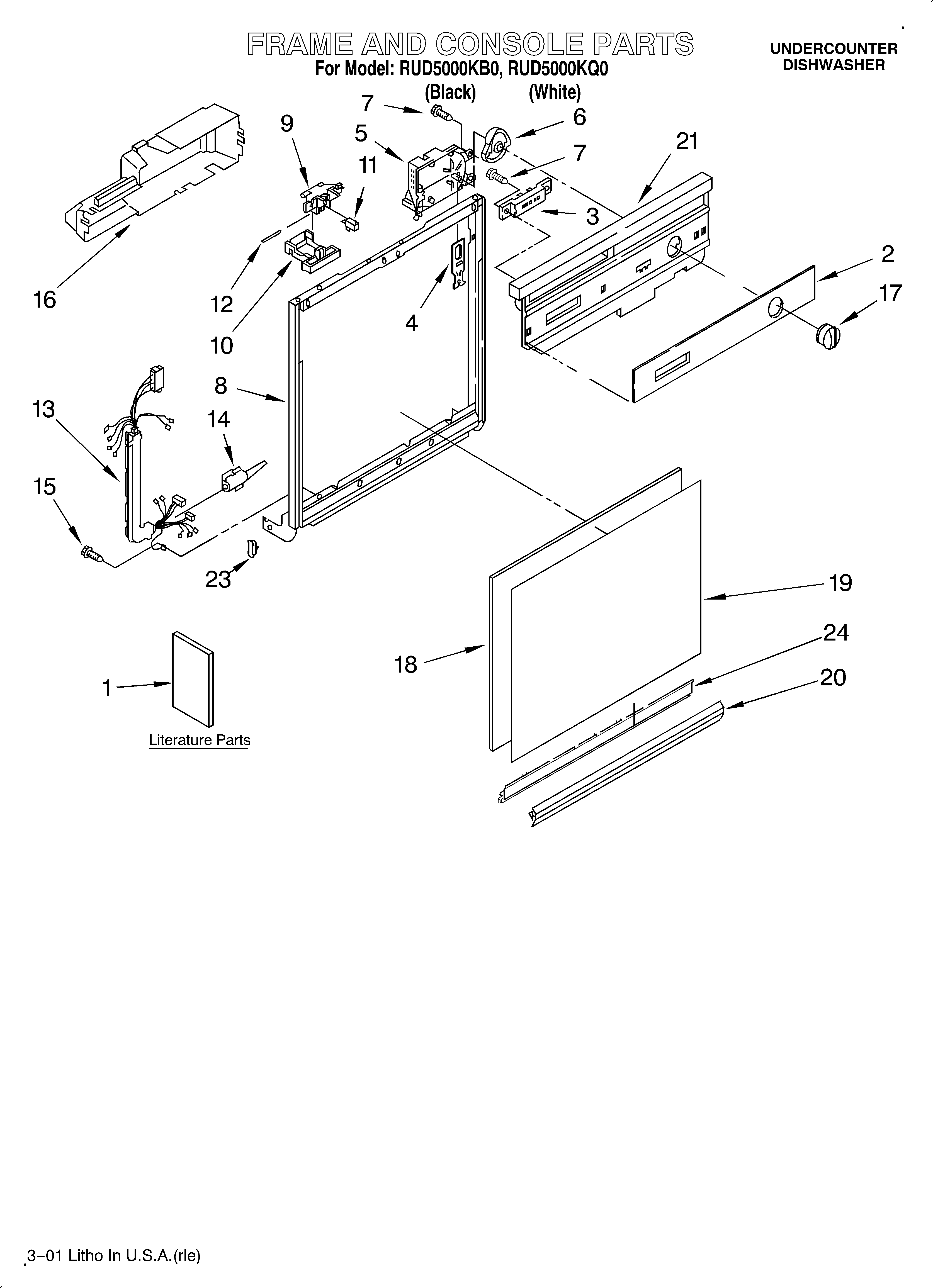 Frame and console/literature