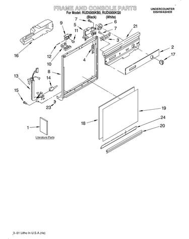 Frame and console/literature