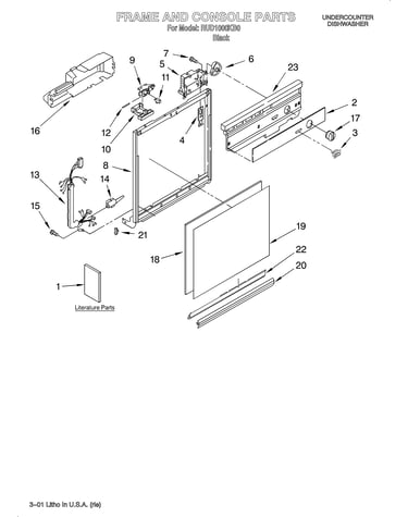 Frame and console/literature