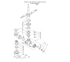 Roper RUD1000KB0 pump and sprayarm diagram