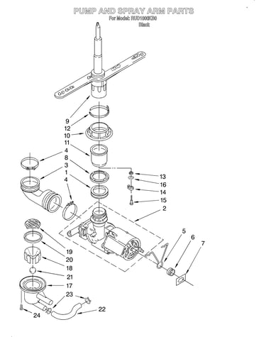Pump and sprayarm