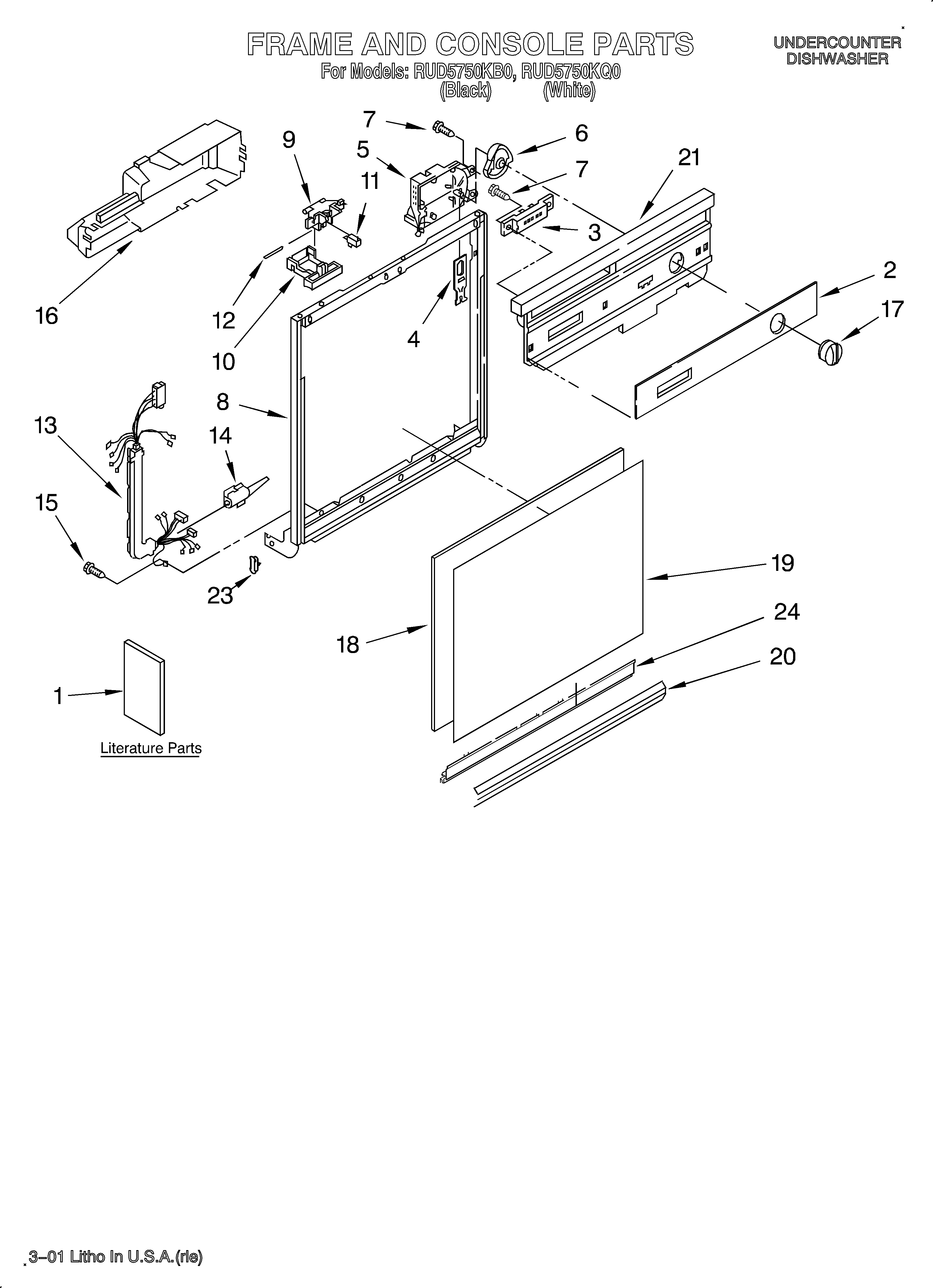 Frame and console/literature