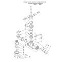 Roper RUD5750KB0 pump and sprayarm diagram