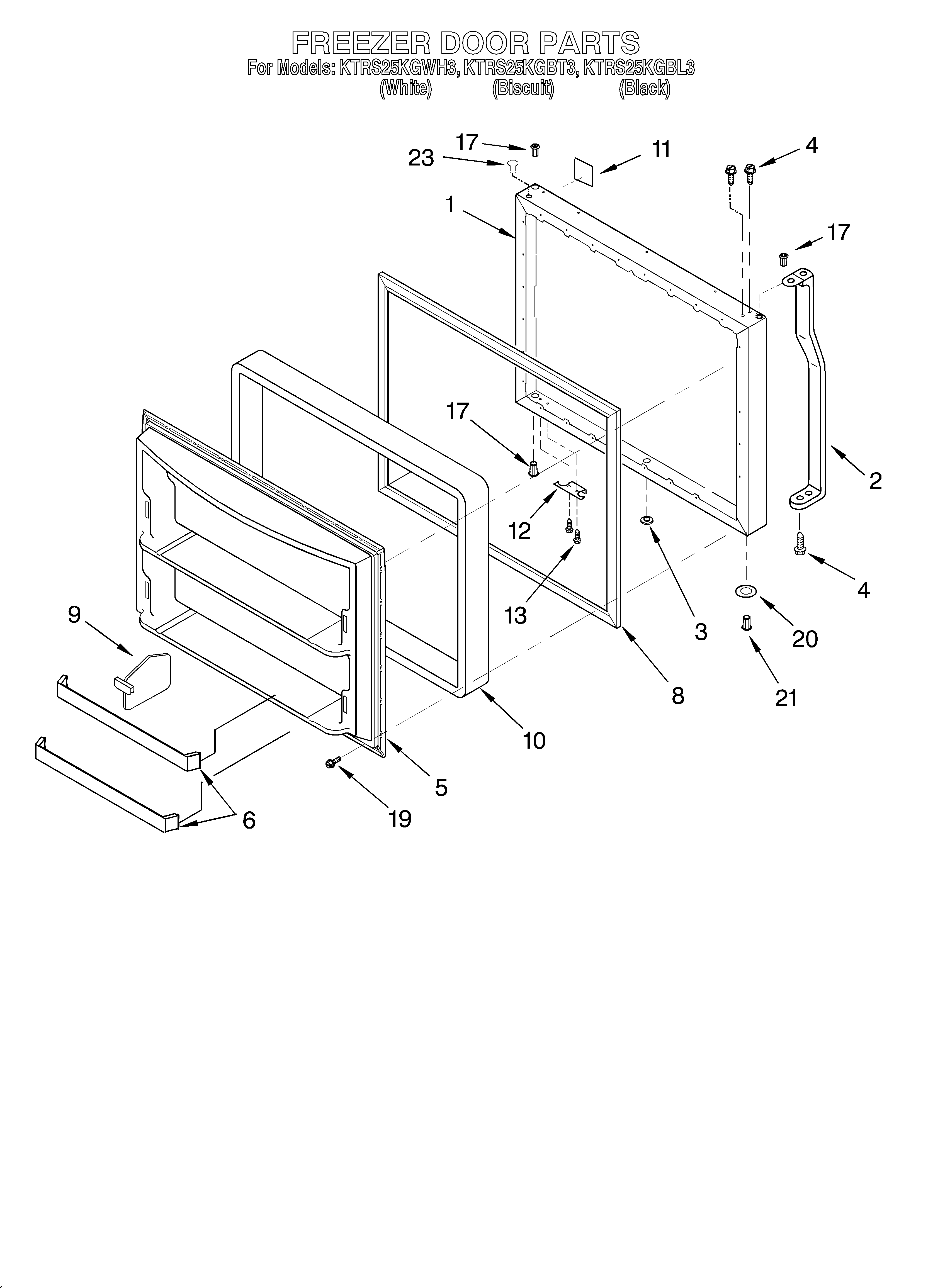 Freezer door