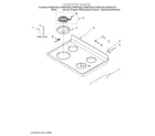Whirlpool RF385PXGB2 cooktop/literature diagram