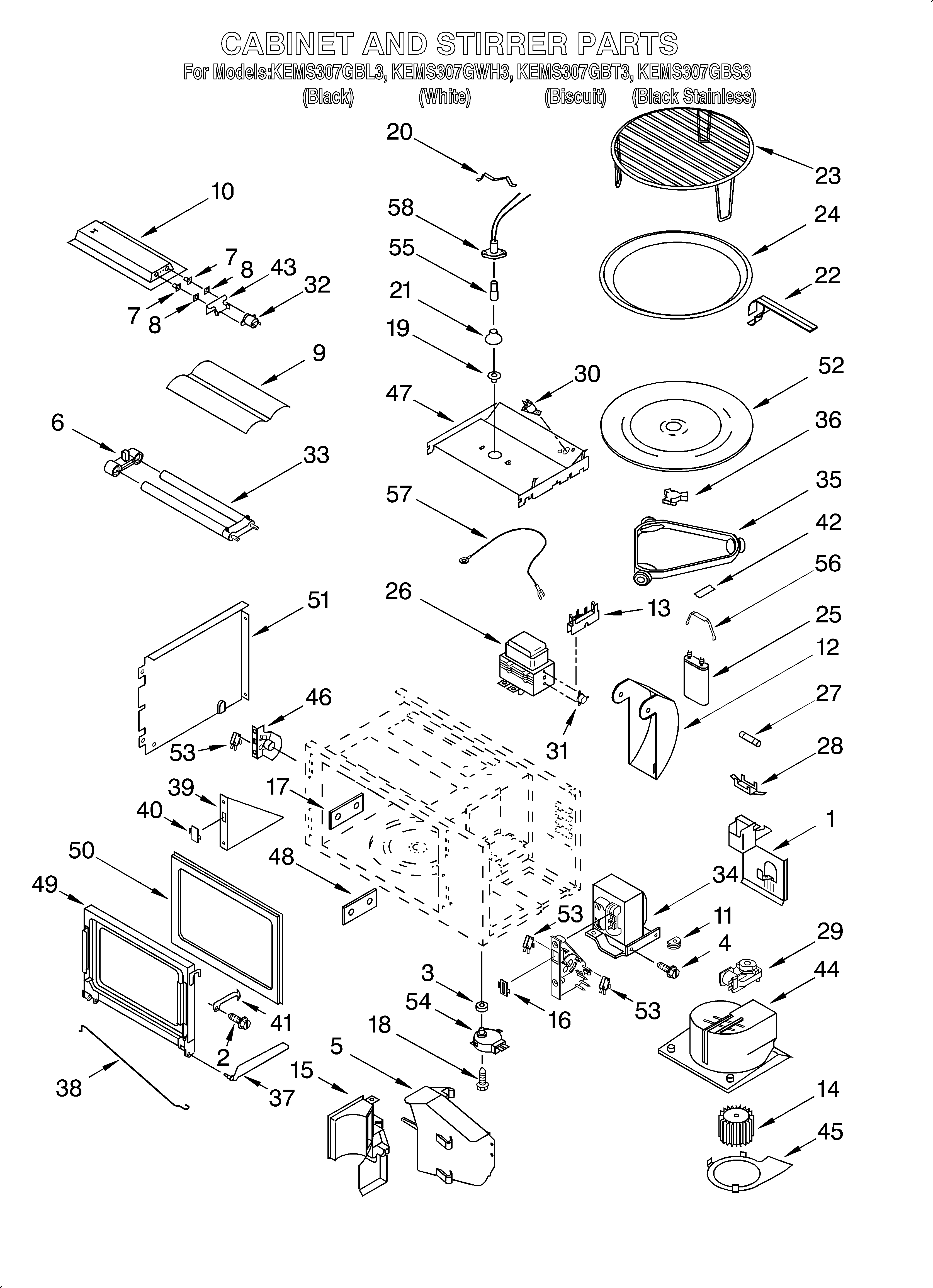 Cabinet and stirrer