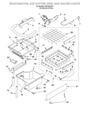 Evaporator, ice cutter grid and water