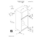 Roper RT18BKXJW00 cabinet/literature diagram