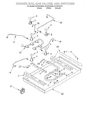 Burner box, gas valves, switches
